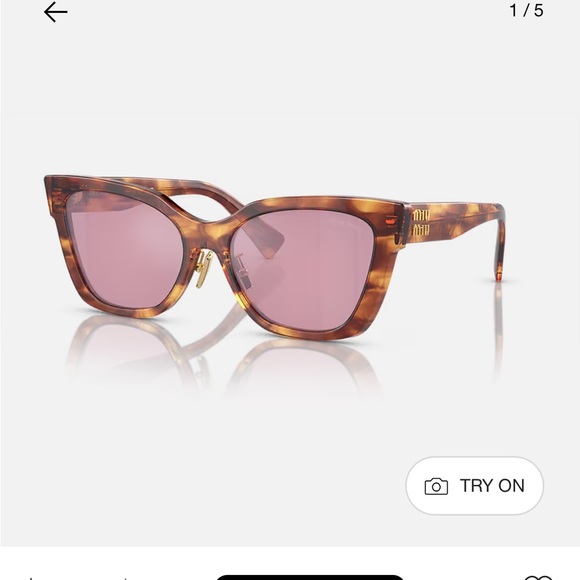 Miu Miu Accessories - Miu Miu Tortoise Shell Sunglasses MU 02ZS